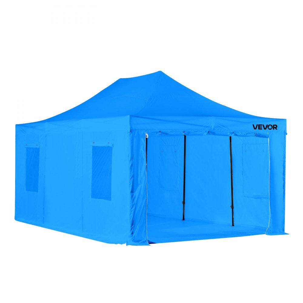 VEVOR Carpa Portátil para Cabina de Pintura en Aerosol, Impermeable Plegable, 4 Ventanas Laterales de Malla a Autopartes, Muebles y Motocicletas, contra Salpicaduras, Azul, 5985 x 4000 x 3730 mm