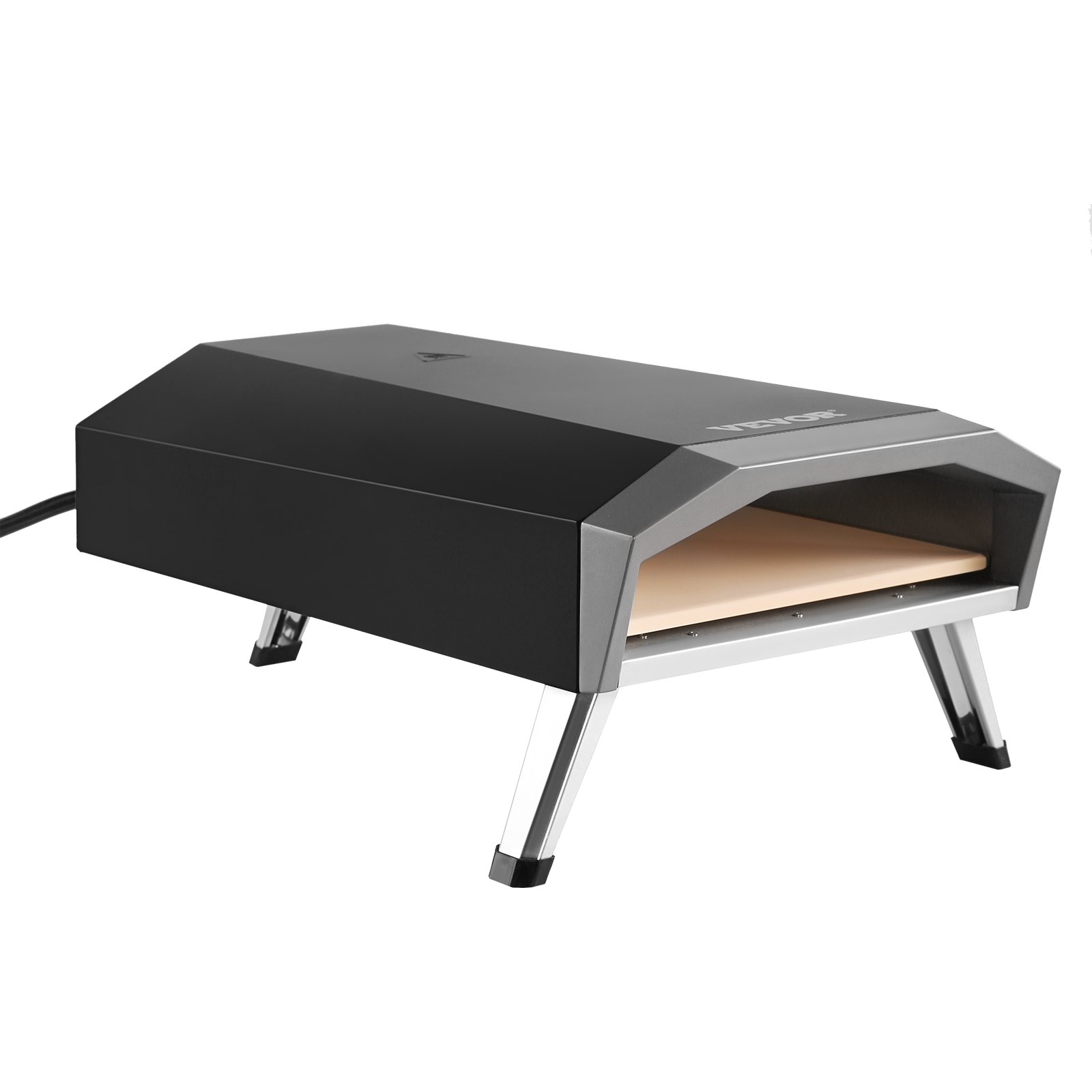 VEVOR Horno de Pizza Portátil 330 mm de Acero Inoxidable Horno Portátil de Gas para Exteriores con Piedra de Pizza Plegable Cocción Rápida 540 °C para Cocinar Pan Camping Barbacoa Jardín Patio