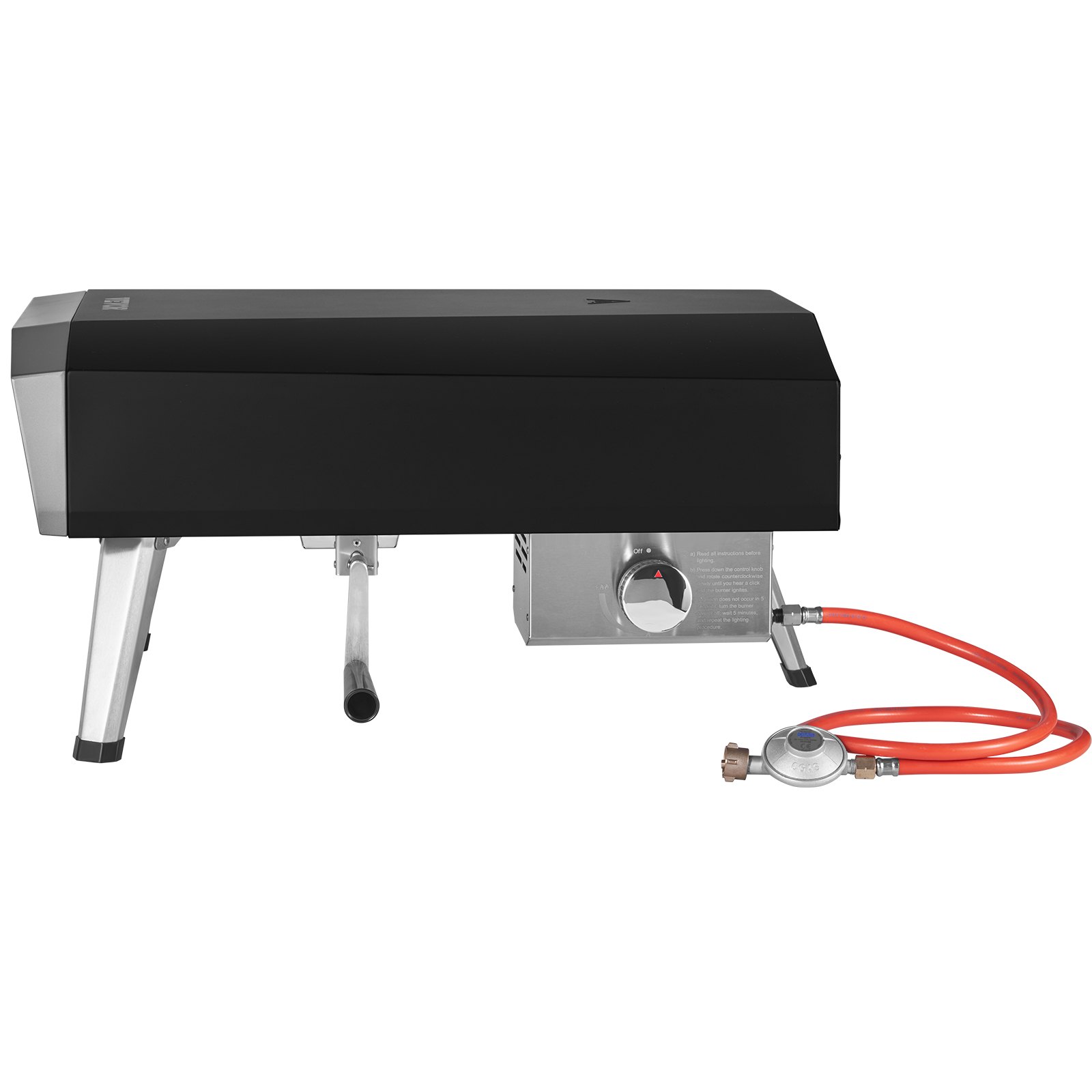 VEVOR Horno de Pizza Portátil 406,4 mm de Acero Inoxidable Horno Portátil de Gas para Exteriores con Piedra de Pizza Plegable Cocción Rápida 540 °C para Cocinar Pan Camping Barbacoa Jardín Patio