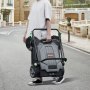 VEVOR Barredora de suelo de empuje, barredora mecánica, ancho de barrido 65 cm, escoba manual no eléctrica, contenedor de residuos de 18,9 L, mango plegable ajustable en ángulo y altura