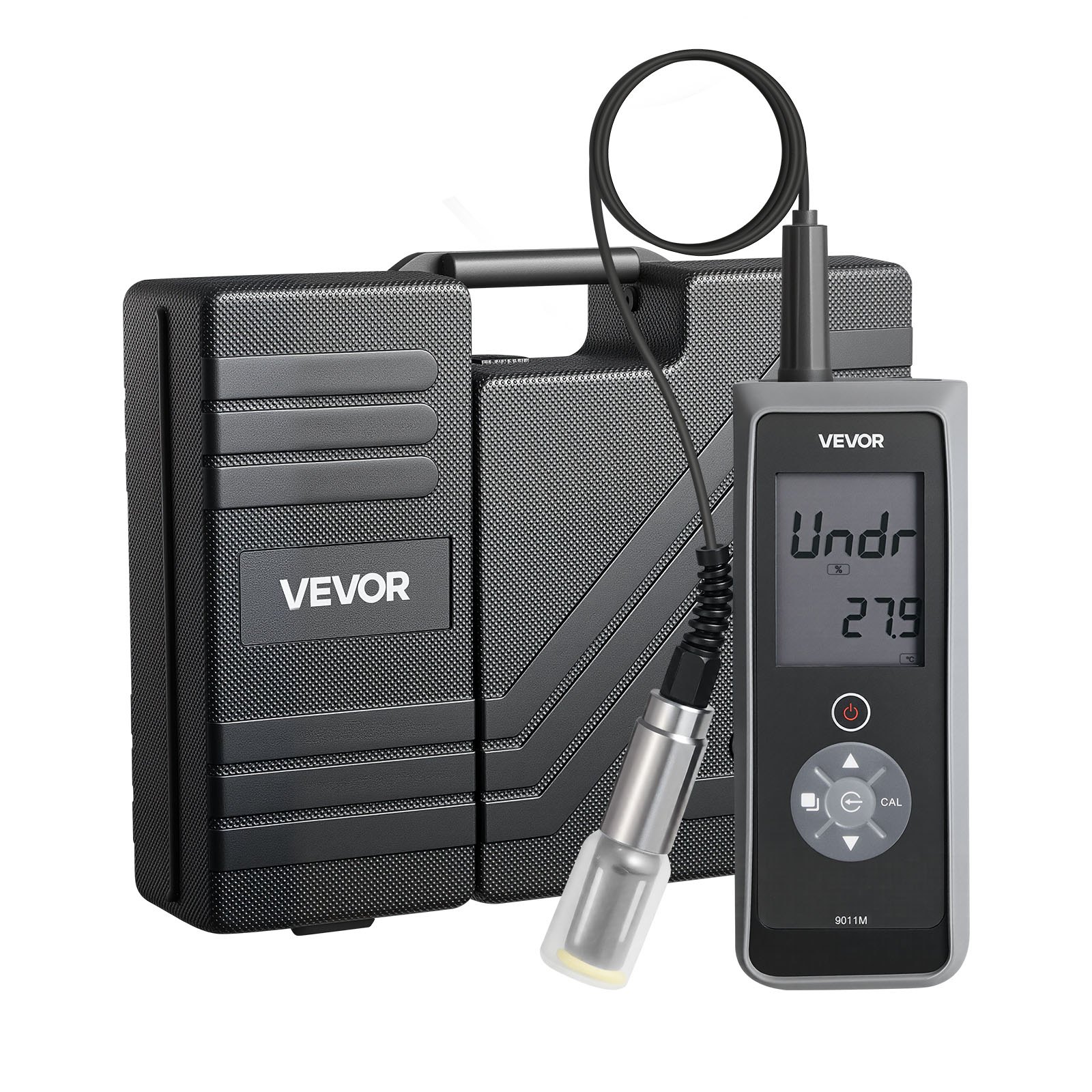 VEVOR Medidor de Oxígeno Disuelto, Rango de Dedición de 0,00–20,00 mg/L, Kit Portátil de Prueba de Oxígeno Disuelto con Cable de Electrodo de 4 m, Juego de Membranas y Estuche de Transporte