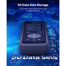 VEVOR Medidor de Oxígeno Disuelto Portátil, con Cable de Electrodo 4 m, Transferencia de Datos Bluetooth/USB, Almacenamiento de 750 Datos, Medidor de OD, Rango de Medición 0-50 mg/L, para Estanques