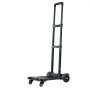 VEVOR Carretilla de Mano Plegable, Carrito de Equipaje Plegable con 4 Ruedas, 2 Cuerdas Elástica y Base Expandible Carga de 131,5 kg para Equipaje de Viaje, Aeropuerto, Oficina, Mudanza, Negro