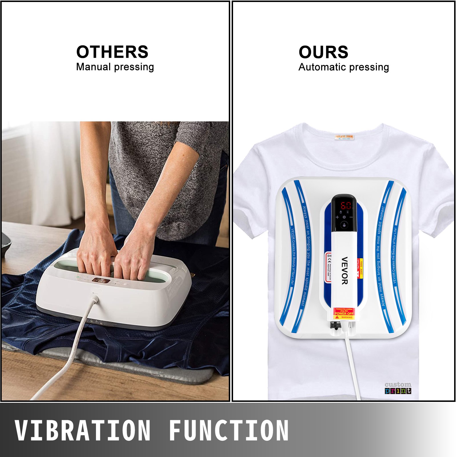 Prensa Térmica Para Sublimación 12 X 10 Pulgadas 2 En 1, Azul Para Camiseta Taza