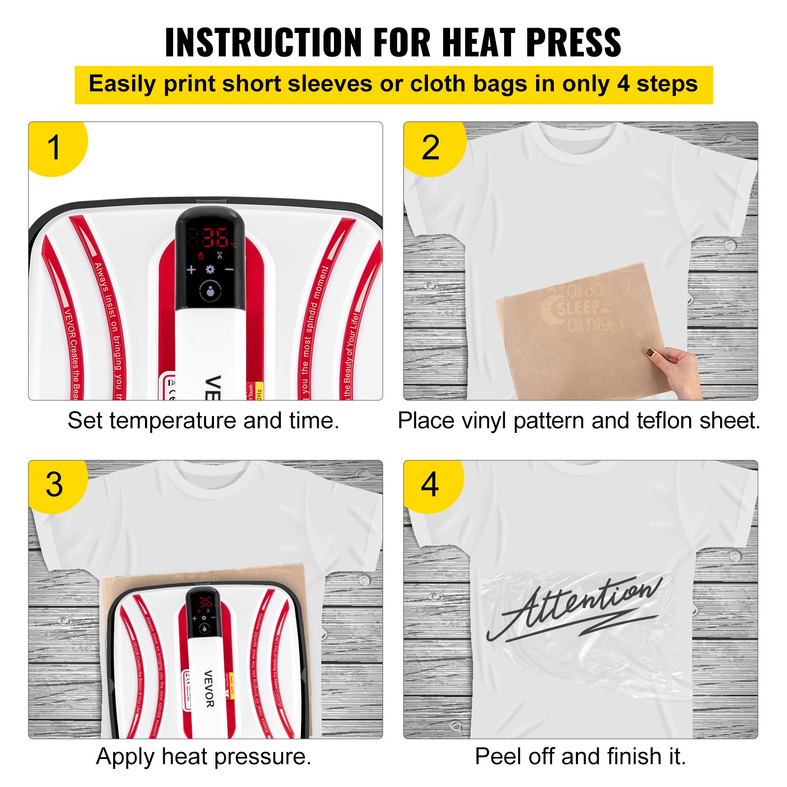 Máquina De Prensado De Calor 23x23cm Prensa De Calor P1010-hm Para Camisetas