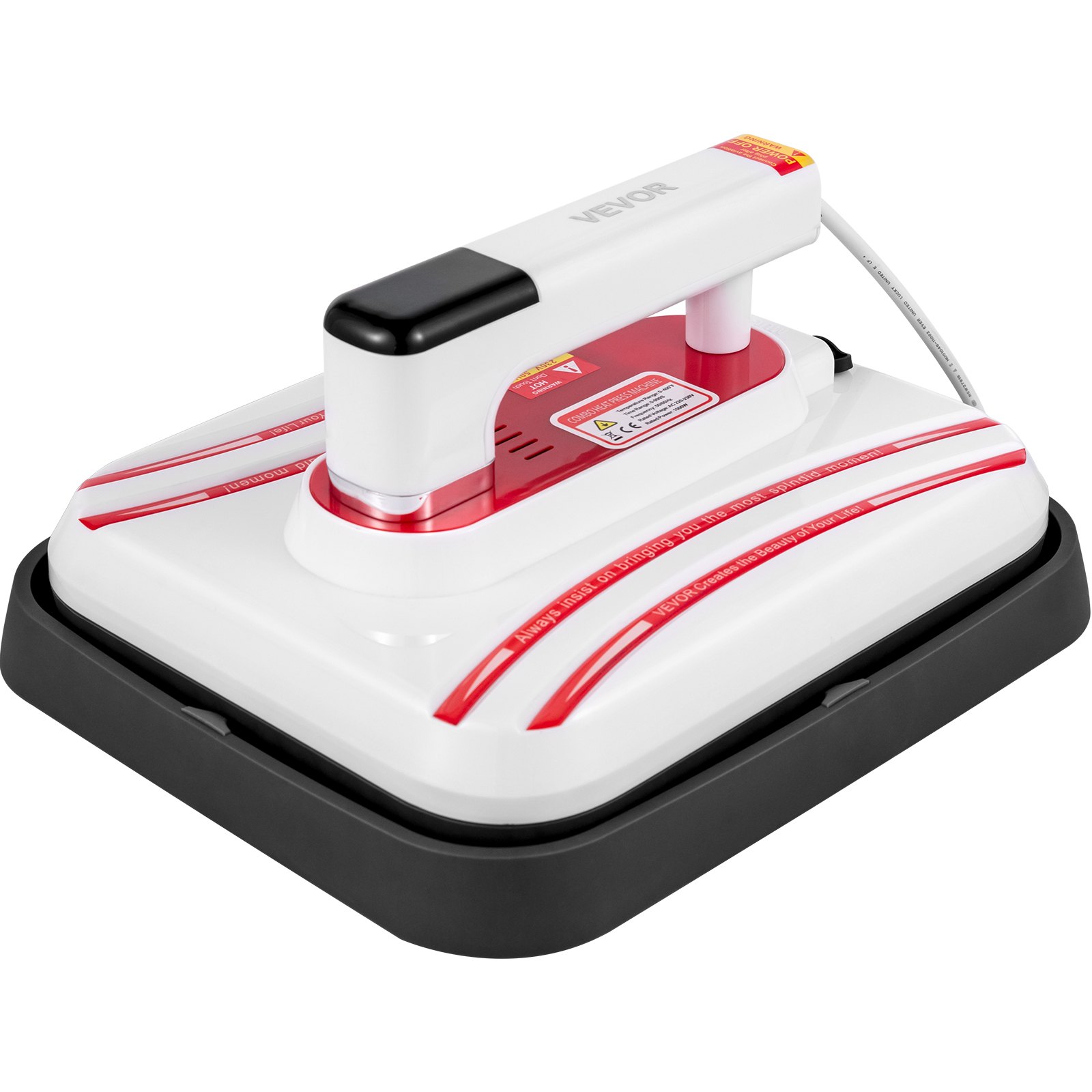 Prensa De Transferencia Calor 12 X 10 Pulgadas, Rojo 4 En 1 Para Taza Tapa