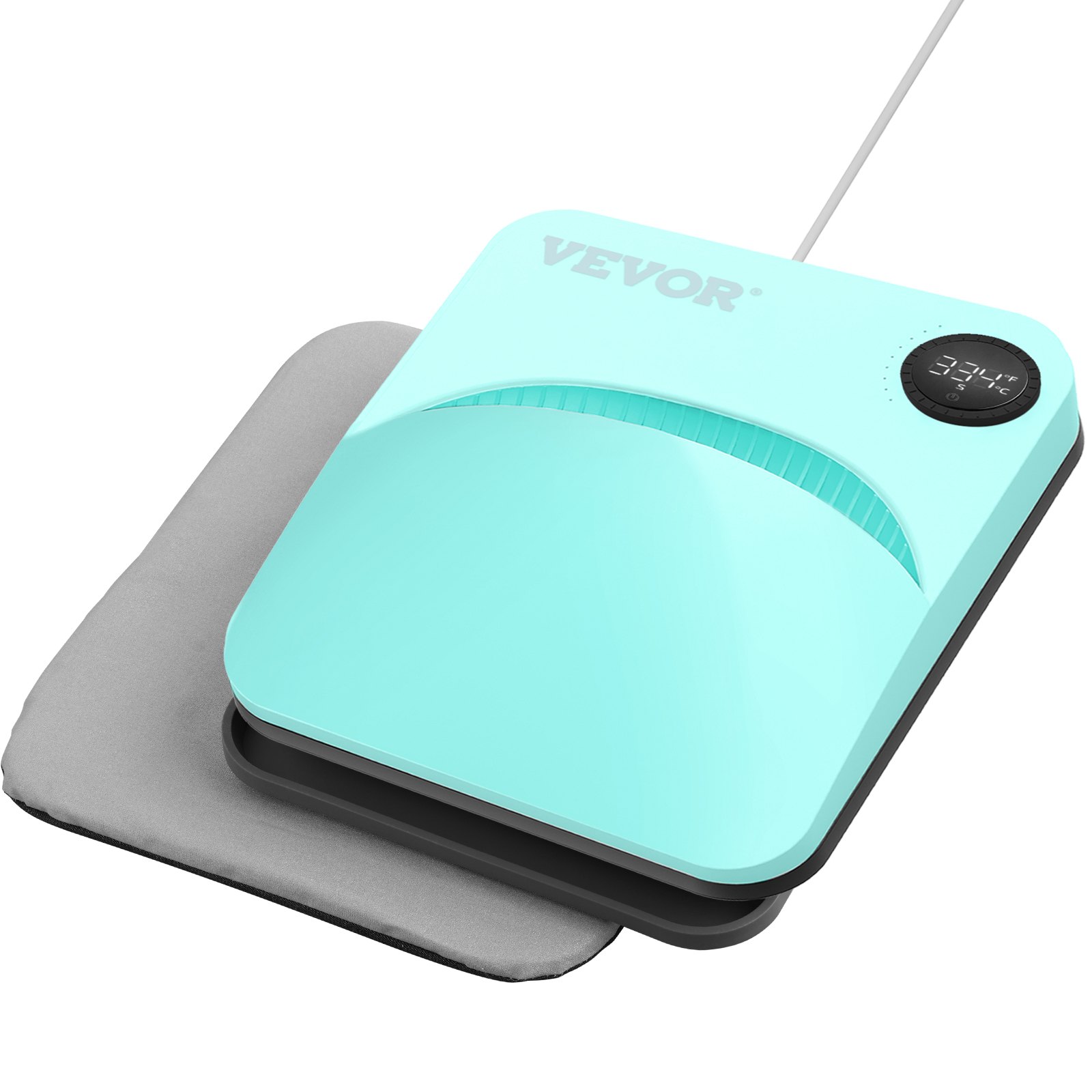 VEVOR Prensa de Calor Verde, 22,8 x 22,8 cm, Máquina de Prensado en Caliente por Transferencia por Sublimación Prensa Fácil de Planchar para Camisetas, Bolsos, Almohadas