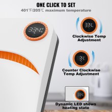 VEVOR Prensa de Calor Portátil 22.8x22.8 cm para Camisetas de Bricolaje Máquina de Prensa de Calor Portátil 670W Prensa de Transferencia de Calor Temperatura 40-205°C por Uso Doméstico Bricolaje