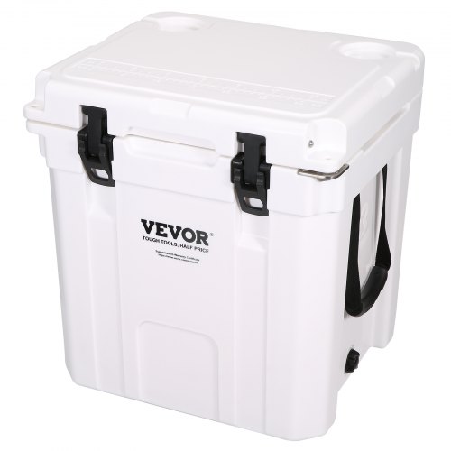 VEVOR Nevera Rígida Portátil 31,2 L 30-35 Latas Nevera de Plástico Rígido con Aislamiento Hermético de Espuma LLDPE para Mantener Fría Comida Bebidas para Senderismo Pícnic Camping Viaje, 40x39x48 cm