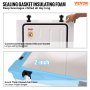 VEVOR Nevera Rígida Portátil 42,6 L 40-45 Latas Nevera de Plástico Rígido con Aislamiento Hermético de Espuma LLDPE para Mantener Fría Comida Bebidas para Senderismo Pícnic Camping Viaje, 55x41x47 cm