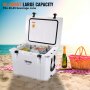 VEVOR Nevera Rígida Portátil 42,6 L 40-45 Latas Nevera de Plástico Rígido con Aislamiento Hermético de Espuma LLDPE para Mantener Fría Comida Bebidas para Senderismo Pícnic Camping Viaje, 55x41x47 cm