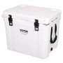 VEVOR Nevera Rígida Portátil 42,6 L 40-45 Latas Nevera de Plástico Rígido con Aislamiento Hermético de Espuma LLDPE para Mantener Fría Comida Bebidas para Senderismo Pícnic Camping Viaje, 55x41x47 cm