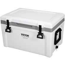 VEVOR Nevera Rígida Portátil 49,2L 45-50 Latas Nevera de Plástico Rígido con Aislamiento Hermético de Espuma LLDPE para Mantener Fría Comida Bebidas para Senderismo Pícnic Camping Viaje, 62,5x43x45 cm