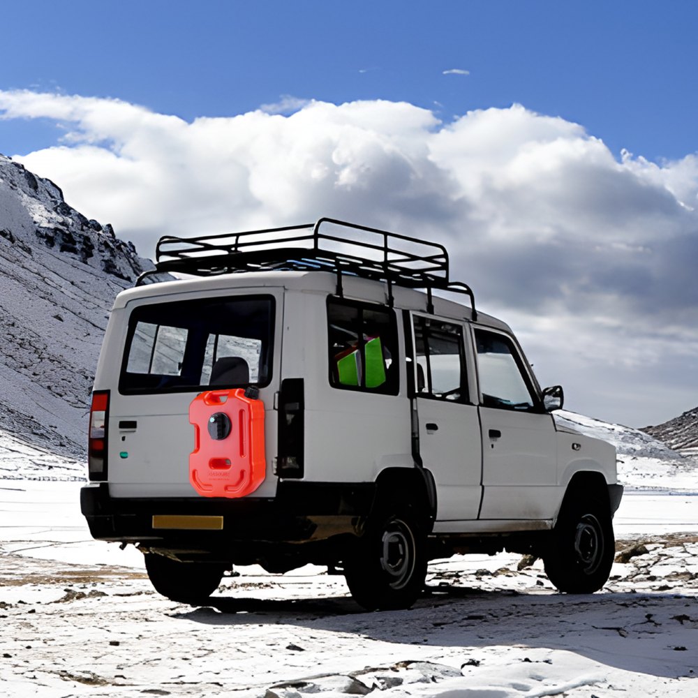 VEVOR Bidón de Gasolina de 10 L con Boquilla de Almacenamiento con Cerradura, Tanque de Gasolina con Apagado Automático, Flujo Ajustable para Mayoría de Coches, Motocicletas, SUV, ATV, UTV, Color Rojo