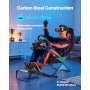 VEVOR Soporte Portátil para Volante de Carreras, Plegable y Ajustable, Soporte de Volante, Ajuste del Ángulo, Compatible con Logitech G923/G920/G29, Thrustmaster T248P, Fanatec, Hori, Mad Catz, Negro
