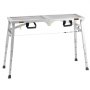 VEVOR Plataforma de Trabajo, Altura Ajustable de 3 Velocidades, Escalera de Acero de Aleación Plegable, Carga de 180 kg, Patas de Goma Antideslizantes, para Limpieza y Lavado, 1040 x 375 x 500 mm