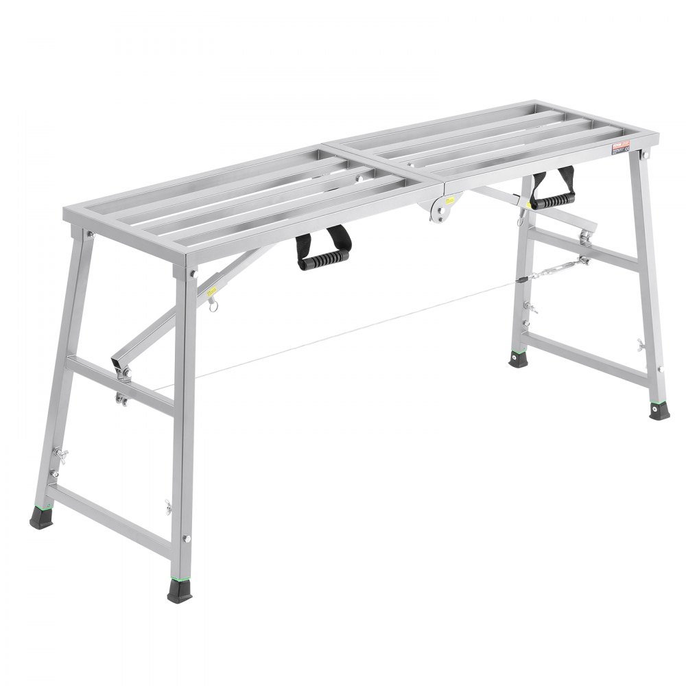 VEVOR Plataforma de Trabajo Portátil Carga de 360 kg 1450 x 495 x 700 mm Plata