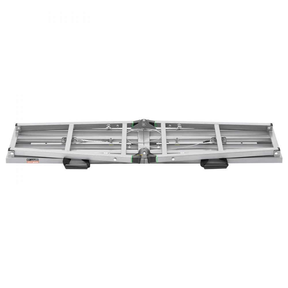 VEVOR Plataforma de Trabajo, Altura Ajustable de 4 Velocidades, Escalera de Acero de Aleación Plegable, Carga de 360 kg, Pies de Goma Antideslizantes, para Limpieza y Lavado, 1450 x 495 x 700 mm