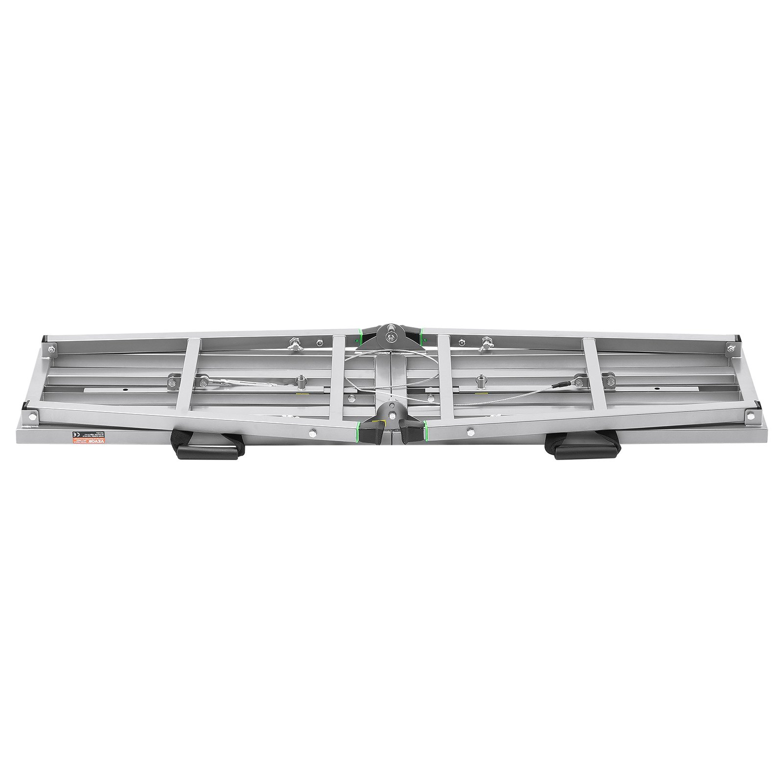 VEVOR Plataforma de Trabajo, Altura Ajustable de 4 Velocidades, Escalera de Acero de Aleación Plegable, Carga de 360 kg, Pies de Goma Antideslizantes, para Limpieza y Lavado, 1450 x 495 x 700 mm