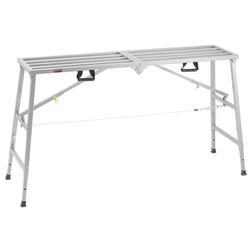 VEVOR work platform 800-1295 mm, foldable stepladder made of alloy steel, portable work platform, load capacity 400 kg, stepladder for painting drywall, cleaning, washing
