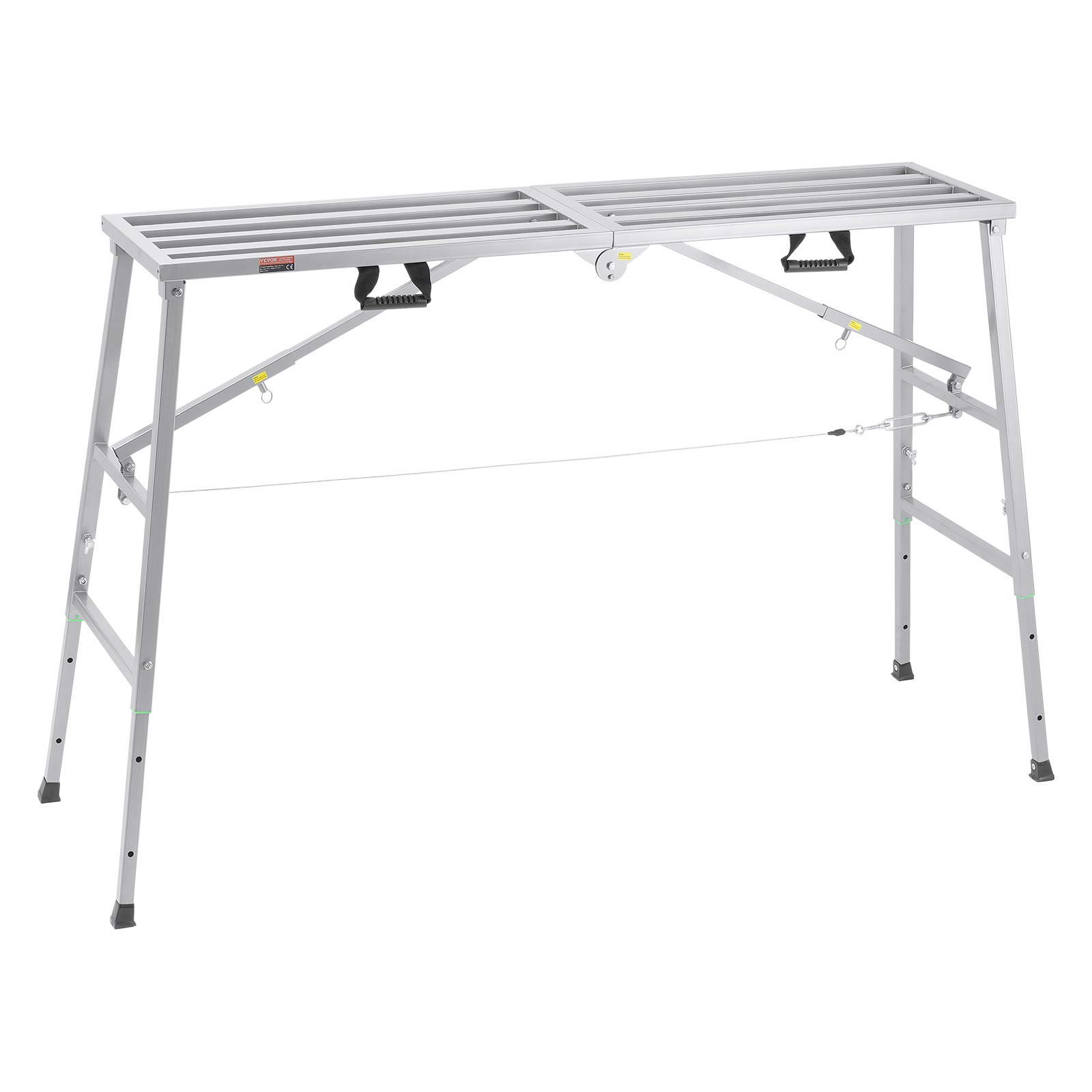 VEVOR work platform 800-1295 mm, foldable stepladder made of alloy steel, portable work platform, load capacity 400 kg, stepladder for painting drywall, cleaning, washing