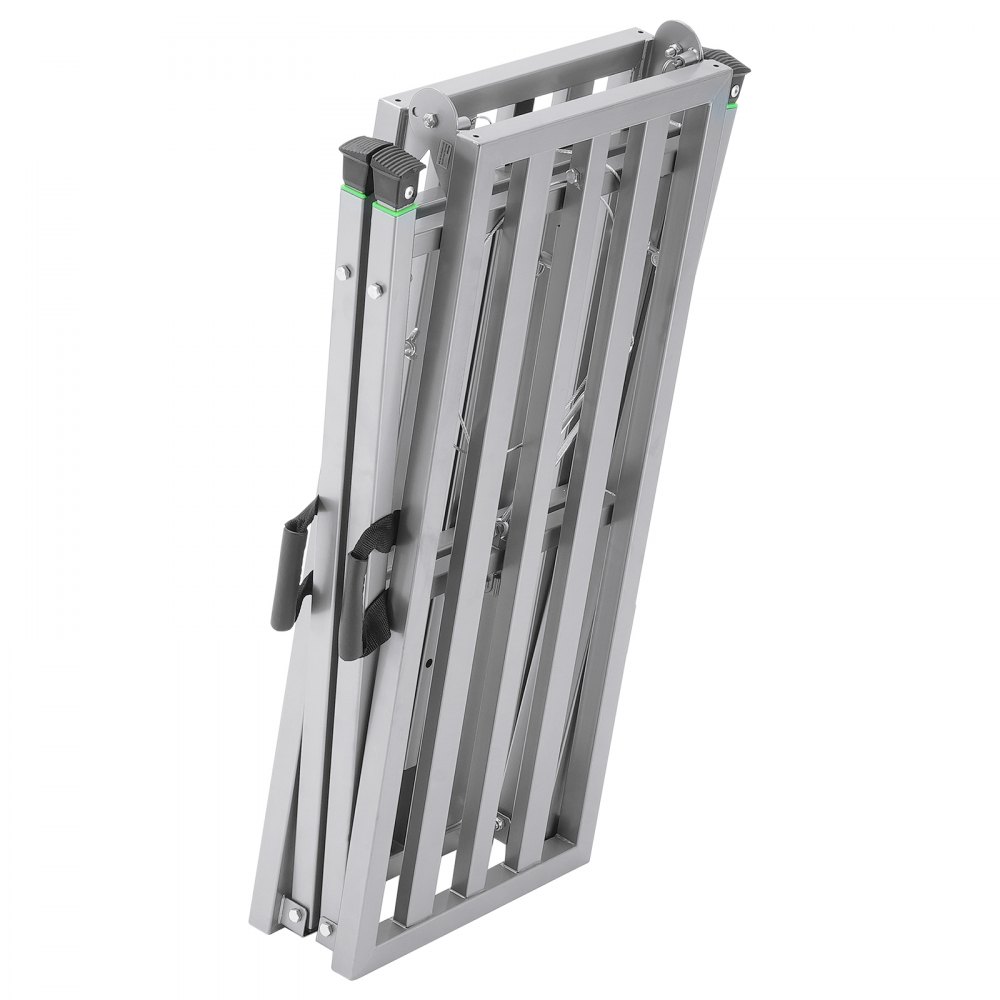 VEVOR Plataforma de Trabajo, Altura Ajustable de 4 Velocidades 90-150 cm, Escalera de Acero de Aleación Plegable, Pies de Goma Antideslizantes, Taburete para Pintar Paneles de Yeso, Limpieza y Lavado