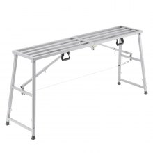 VEVOR Plataforma de Trabajo Portátil Altura Ajustable 90-15 cm Chapa Galvanizada