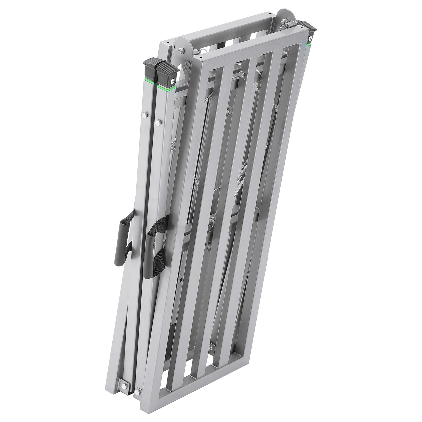VEVOR Plataforma de Trabajo, Altura Ajustable de 4 Velocidades 90-150 cm, Escalera de Acero de Aleación Plegable, Pies de Goma Antideslizantes, Taburete para Pintar Paneles de Yeso, Limpieza y Lavado