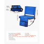VEVOR Silla Plegable para Gradas con Respaldo, con Correa para el Hombro, Portavasos, Gancho y Bolsillo Lateral, Color Azul, 2 Unidades, 325 x 430 x 385 mm, para Eventos Deportivos al Aire Libre