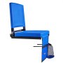 VEVOR Silla Plegable para Gradas con Respaldo, con Correa para el Hombro, Portavasos, Gancho y Bolsillo Lateral, Color Azul, 2 Unidades, 325 x 430 x 385 mm, para Eventos Deportivos al Aire Libre