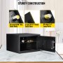 VEVOR Caja Fuerte, 43 x 37 x 27 cm Caja Fuerte para Oficina o Uso Doméstico, 33,98 L Caja Fuerte Empotrable, Caja Fuerte Pequeña Caja Fuerte con Pantalla LCD Caja de Seguridad con Teclas de Anulación