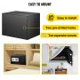 VEVOR Caja Fuerte, 43 x 37 x 27 cm Caja Fuerte para Oficina o Uso Doméstico, 33,98 L Caja Fuerte Empotrable, Caja Fuerte Pequeña Caja Fuerte con Pantalla LCD Caja de Seguridad con Teclas de Anulación