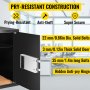 VEVOR Caja Fuerte, 36 x 35 x 52 cm Caja Fuerte para Oficina o Uso Doméstico, 56,63 L Caja Fuerte Empotrable, Caja Fuerte Pequeña Caja Fuerte con Pantalla LCD Caja de Seguridad con Teclas de Anulación