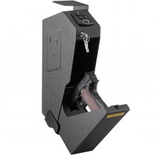 VEVOR Pistola Caja Fuerte de Seguridad Acero, con 2 Llaves y Cerradura de Combinación, Caja de Almacenamiento de Pistola con Teclado Digital, Caja de Arma Portátil con Bóveda de Llave 3,3 kg