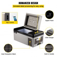 VEVOR Compresor 20L Nevera Camping de Viaje Refrigerador Pequeño Portátil Nevera Portátil para Cpche Congelador Vehículo
