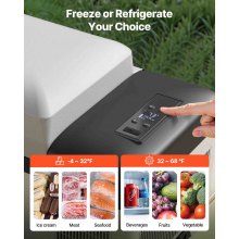 VEVOR Compresor 20L Refrigerador Pequeño Portátil Refrigerador del automóvil Congelador Vehículo