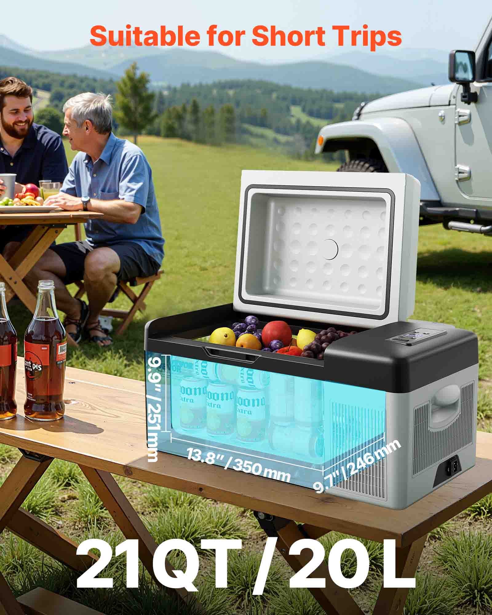 VEVOR Compresor 20L Refrigerador Pequeño Portátil Refrigerador del automóvil Congelador Vehículo