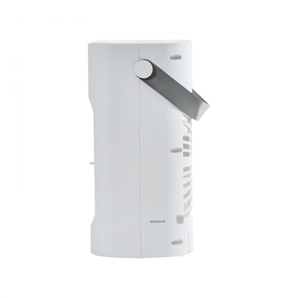 VEVOR Aire Acondicionado Portátil 4 en 1, 3 Velocidades con Temporizador Inteligente 0 a 7 h, 700 ml, Luz de 7 Colores, para Dormitorio, Oficina y Habitación, 3,6 m/s, 212 x 130 x 265 mm, Blanco