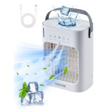 Aire acondicionado portátil VEVOR, enfriador de aire evaporativo 4 en 1, tanque de agua de 700 ml