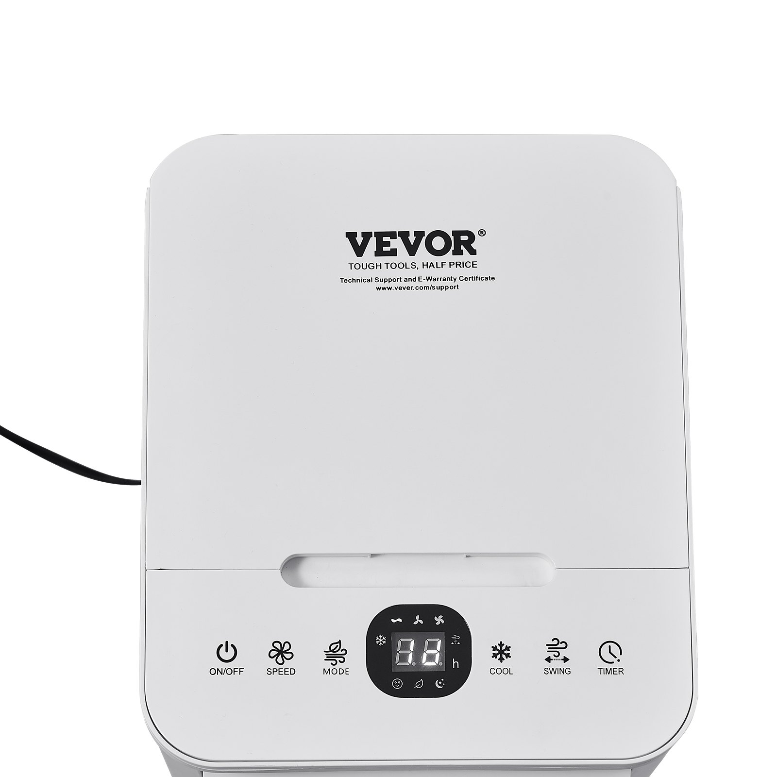 VEVOR Aire Acondicionado Portátil 9 L 550 CFM, con Temporizador de 12 h y Control Remoto, 3 Velocidades, 2 Hieleras, Silencioso y Portátil, para Uso en Interiores y Exteriores, 260 x 220 x 610 mm