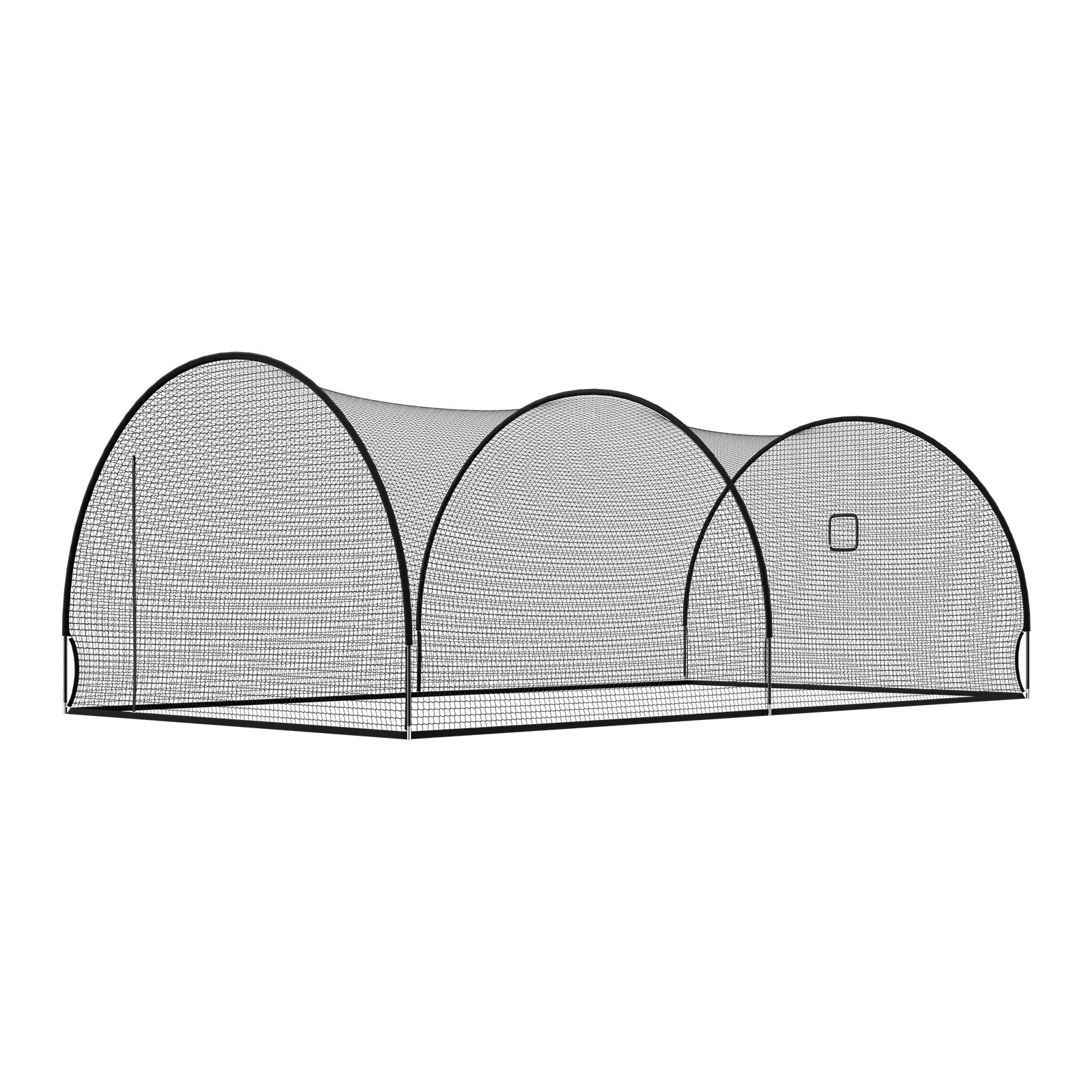VEVOR Jaula de Bateo 6780 x 3700 x 2400 mm, Red de Béisbol y Sóftbol Autosoportante y Portátil, con Agujero para Máquina de Lanzamiento, Plástico Reforzado con Vidrio, Entrenamiento Exterior Interior