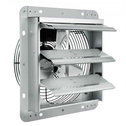 VEVOR Extractor de Persiana de 26,2 x 26,2 cm, Alta Velocidad 820 CFM, Ventilador de Aluminio para Montaje en Pared con Motor de CA, Ventilación y Refrigeración para Invernaderos, Garajes, Tiendas,