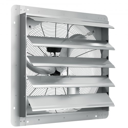 VEVOR Extractor de Persiana de 61,5 x 61,5 cm, Alta Velocidad 3320 CFM, Ventilador de Aluminio para Montaje en Pared con Motor de CA, Ventilación y Refrigeración para Invernaderos, Garajes, Tiendas
