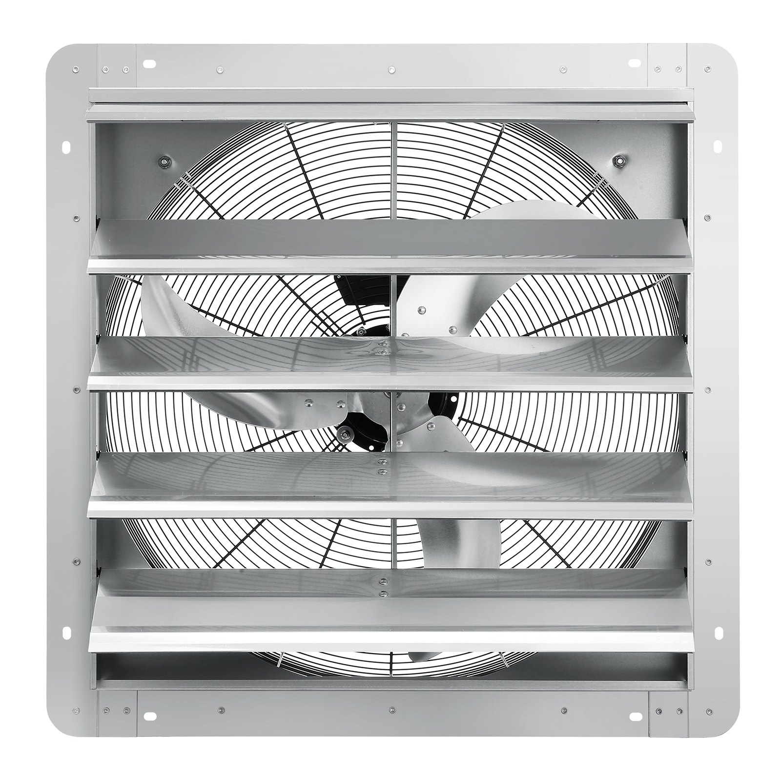 VEVOR Extractor de Persiana de 61,5 x 61,5 cm, Alta Velocidad 3320 CFM, Ventilador de Aluminio para Montaje en Pared con Motor de CA, Ventilación y Refrigeración para Invernaderos, Garajes, Tiendas