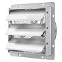 VEVOR Ventilador Extractor de Aire con Persiana 34 W 1400 RPM, Flujo de Aire de 6,5 m/s, Carcasa de Acero, Ventilador Industrial de Pared con Cable Precableado para Garaje, Taller, Ático y Cobertizo