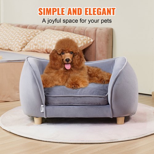Hollypet - Sofá De Felpa Mullido Para Mascotas, Suave Y Calmante Para Gatos Y Perros Medianos Y