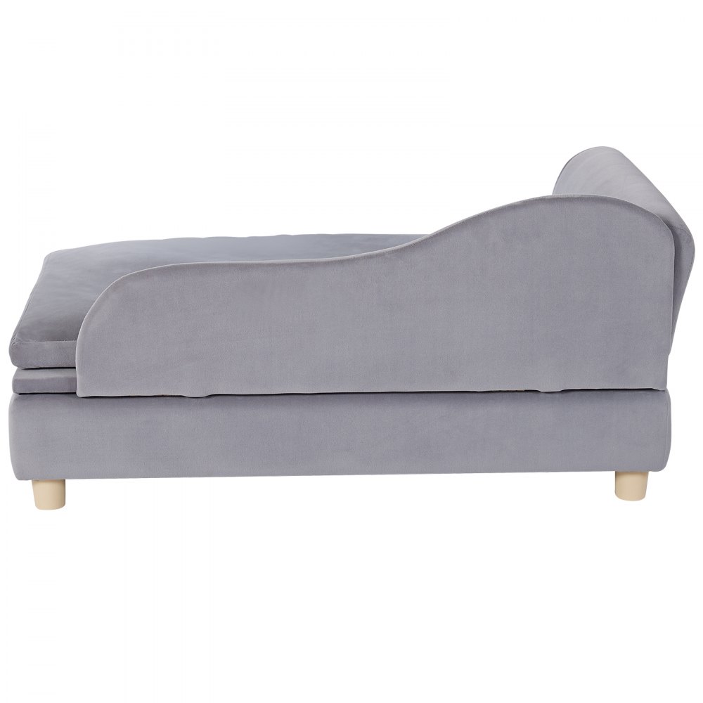 VEVOR Sofá para Mascotas, Sofá para Perros y Gatos de Gran Tamaño, Sofá Cama Suave y Aterciopelado para Perros, Sofá para Gatos de Carga de 50 kg, 910 x 585 x 415 mm, Gris, Peso de Sofá de 10,2 kg