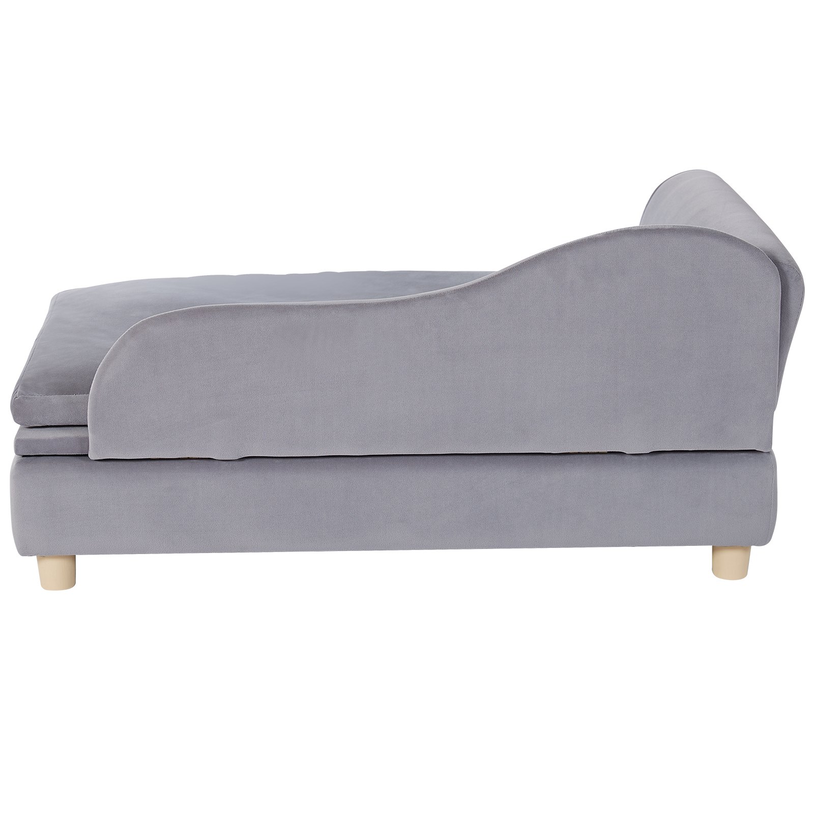 VEVOR Sofá para Mascotas, Sofá para Perros y Gatos de Gran Tamaño, Sofá Cama Suave y Aterciopelado para Perros, Sofá para Gatos de Carga de 50 kg, 910 x 585 x 415 mm, Gris, Peso de Sofá de 10,2 kg