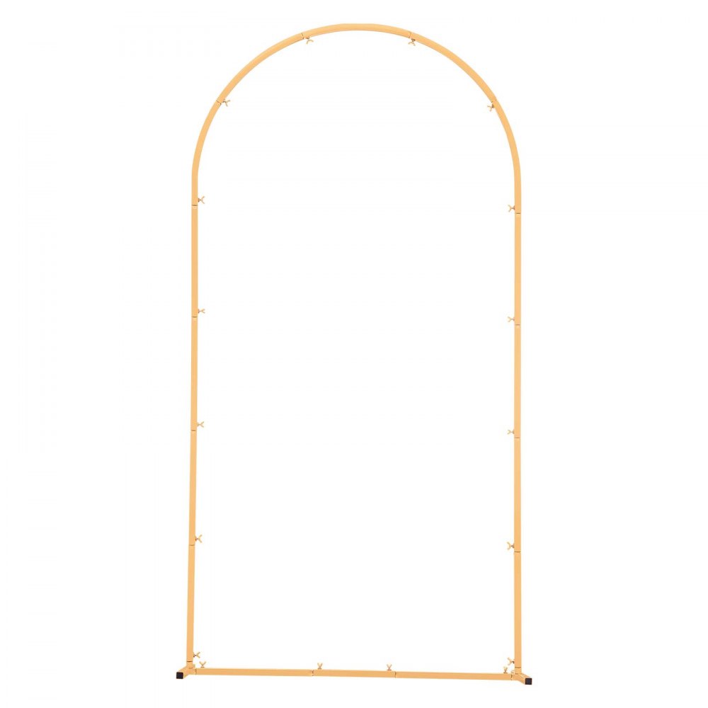 VEVOR Soporte de Arco Dorado para Telón de Fondo, 2 x 1 m, Estructura Estable, para Bodas, Fiestas de Cumpleaños, Graduaciones, Celebraciones Navideñas y Decoración de Ceremonias, Semicircular