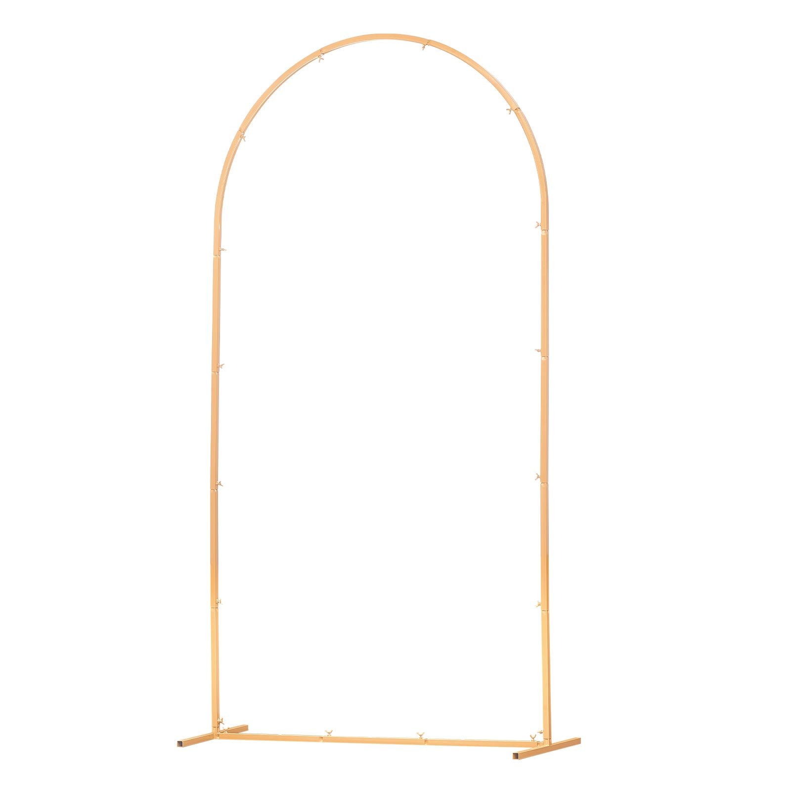 VEVOR Soporte de Arco Dorado para Telón de Fondo, 2,2 x 1,2 m, Estructura Estable, 1 Juego, para Bodas, Fiestas de Cumpleaños, Graduaciones, Celebraciones Navideñas y Decoración de Ceremonias